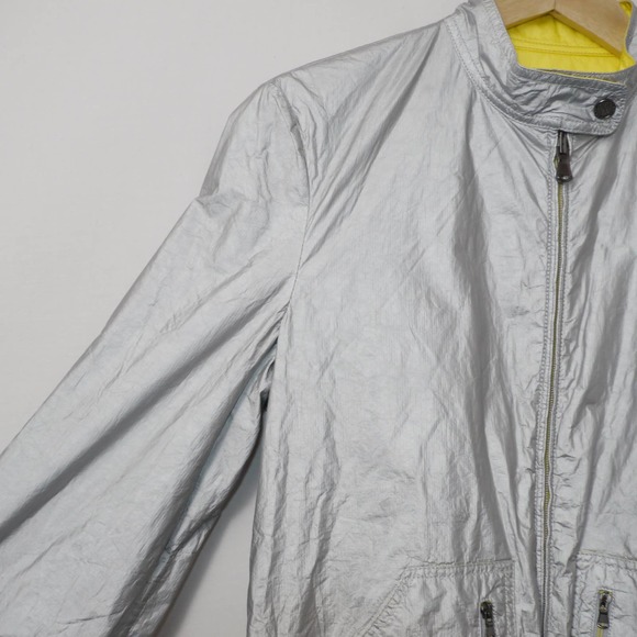 BMW Silver Light Weight Reflective Jacket Size 6 - Picture 5 of 12